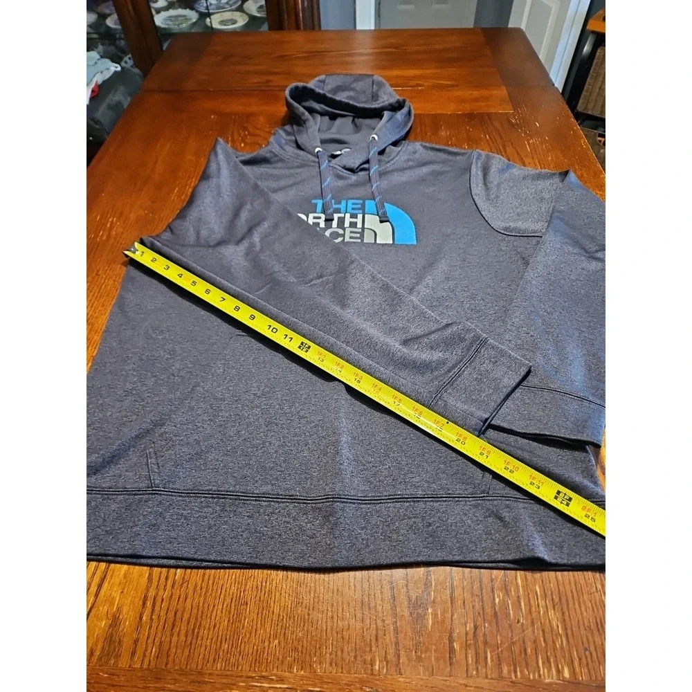 The North Face Hoodie Mens Size L Pullover Black Half Dome Logo Drawstring (A828